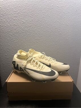 Nike Light Yellow Soccer Cleats with Black Swoosh
